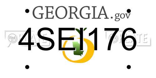 4SEI176 Georgia License Plate