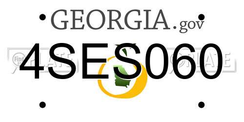 4SES060 Georgia License Plate
