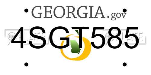 4SGT585 Georgia License Plate