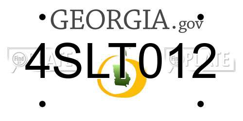 4SLT012 Georgia License Plate