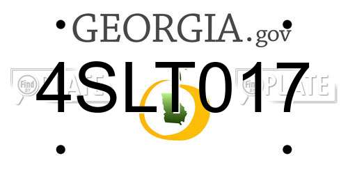 4SLT017 Georgia License Plate