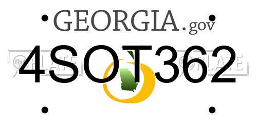 4SOT362 Georgia License Plate