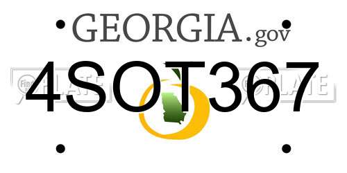 4SOT367 Georgia License Plate
