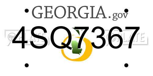 4SQ7367 Georgia License Plate
