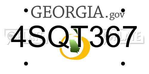 4SQT367 Georgia License Plate