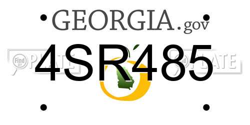 4SR485 Georgia License Plate