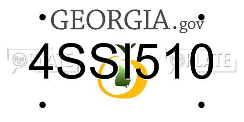4SSI510 Georgia License Plate