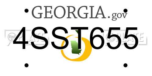 4SST655 Georgia License Plate
