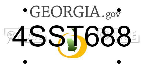 4SST688 Georgia License Plate