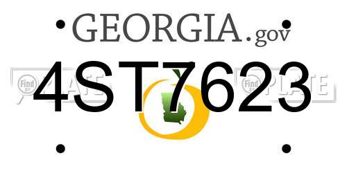 4ST7623 Georgia License Plate
