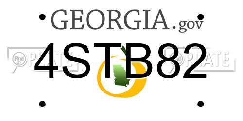 4STB82 Georgia License Plate