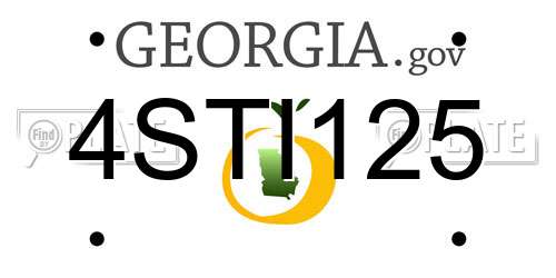 4STI125 Georgia License Plate