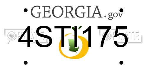 4STI175 Georgia License Plate