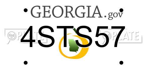 4STS57 Georgia License Plate