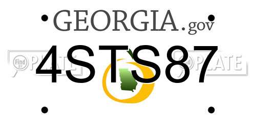 4STS87 Georgia License Plate