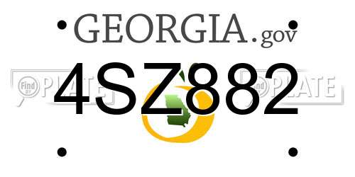 4SZ882 Georgia License Plate