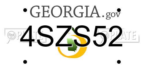 4SZS52 Georgia License Plate