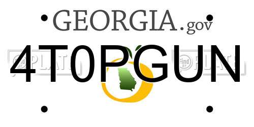 4T0PGUN Georgia License Plate