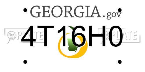 4T16H0 Georgia License Plate