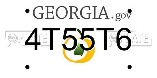 4T55T6 Georgia License Plate