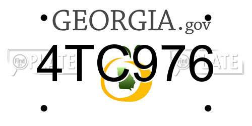 4TC976 Georgia License Plate