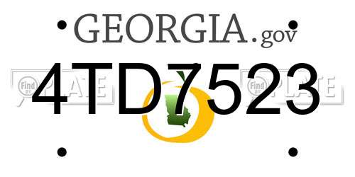 4TD7523 Georgia License Plate