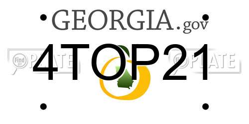 4TOP21 Georgia License Plate