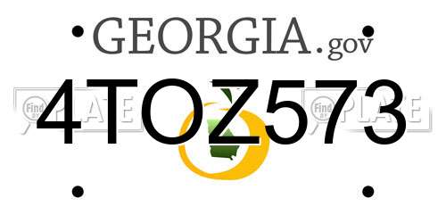4TOZ573 Georgia License Plate