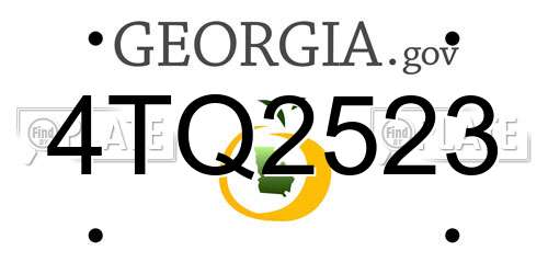 4TQ2523 Georgia License Plate
