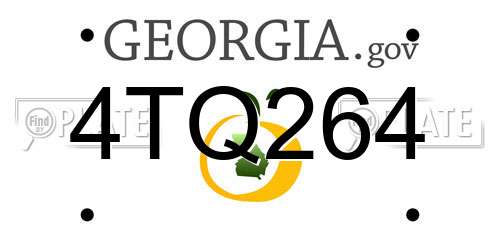 4TQ264 Georgia License Plate