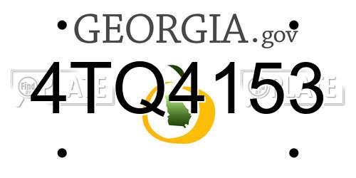 4TQ4153 Georgia License Plate