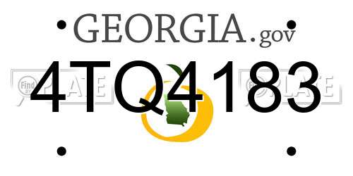 4TQ4183 Georgia License Plate