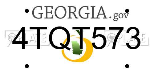 4TQT573 Georgia License Plate
