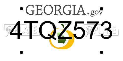 4TQZ573 Georgia License Plate