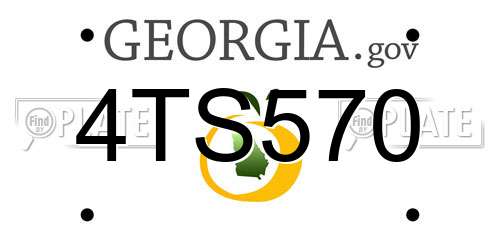 4TS570 Georgia License Plate