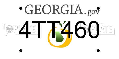 4TT460 Georgia License Plate