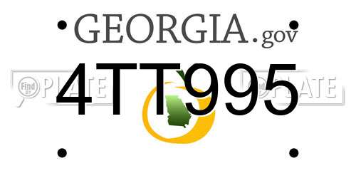 4TT995 Georgia License Plate