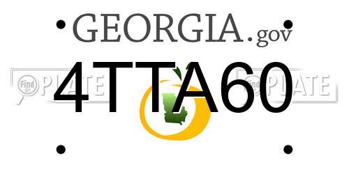 4TTA60 Georgia License Plate