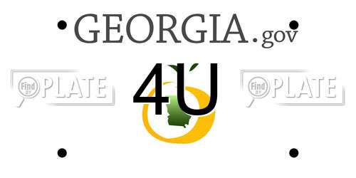 4U Georgia License Plate
