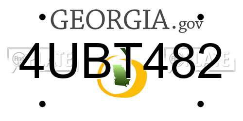 4UBT482 Georgia License Plate