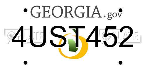 4UST452 Georgia License Plate