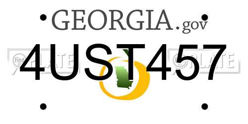 4UST457 Georgia License Plate