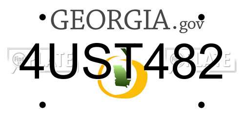 4UST482 Georgia License Plate