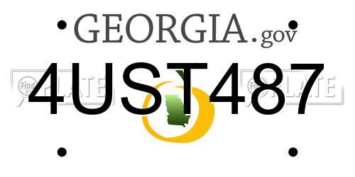 4UST487 Georgia License Plate