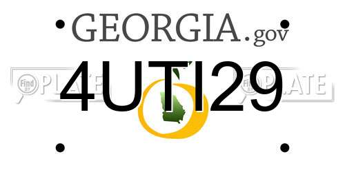4UTI29 Georgia License Plate