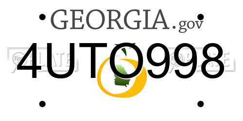 4UTO998 Georgia License Plate