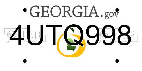4UTQ998 Georgia License Plate