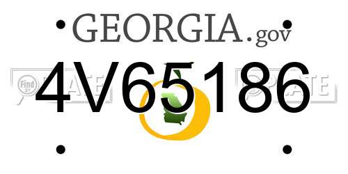 4V65186 Georgia License Plate