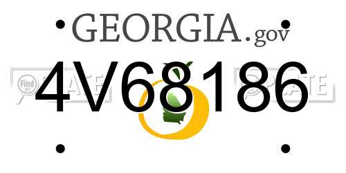 4V68186 Georgia License Plate