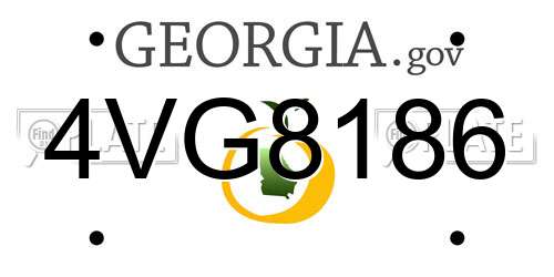 4VG8186 Georgia License Plate